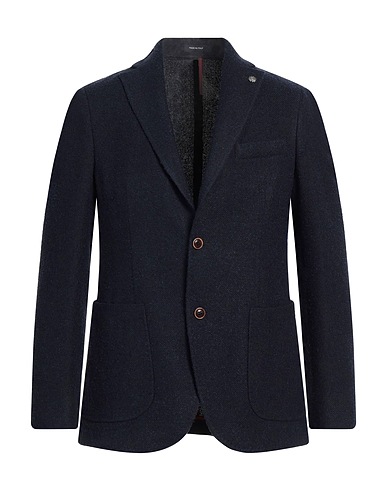 ANGELO NARDELLI Blazer Midnight blue 44% Virgin Wool, 30% Acrylic, 17% Polyester, 9% Polyamide