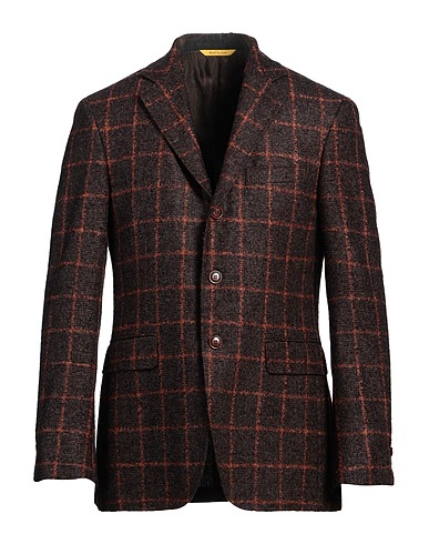 CANALI Blazer Dark brown 41% Alpaca wool, 39% Wool, 20% Polyamide