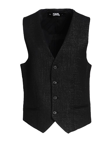 KARL LAGERFELD Gilet Nero 40% Viscosa, 26% Lana, 26% Acrilico, 5% Poliestere, 3% Poliammide