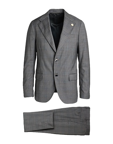 LARDINI Suits Grey 100% Wool