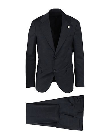 LARDINI スーツ ブラック ポリエステル 54% / ウール 44% / ポリウレタン 2%