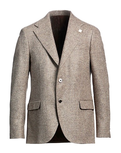 LARDINI Blazer Light grey 100% Wool