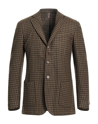 SANTANIELLO Blazer Green 75% Wool, 15% Polyamide, 10% Polyester