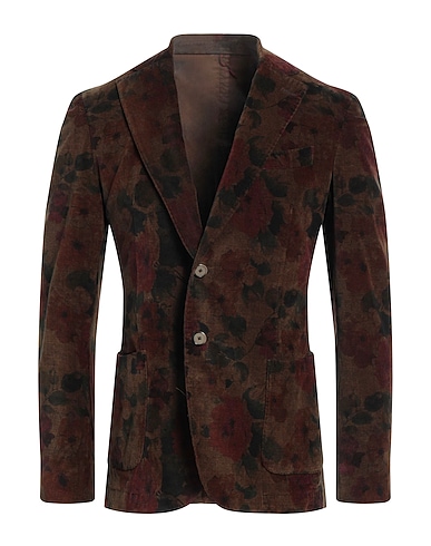 SANTANIELLO Blazer Dark green 97% Cotton, 3% Elastane