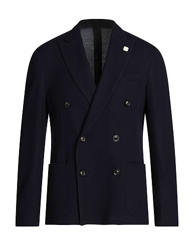 LARDINI Blazer Midnight blue 100% Wool