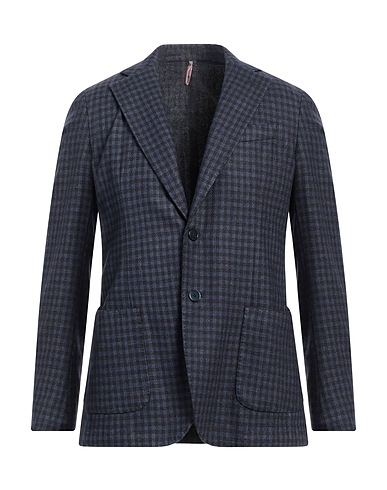 SANTANIELLO Blazer Navy 75% Wool, 15% Polyamide, 10% Polyester