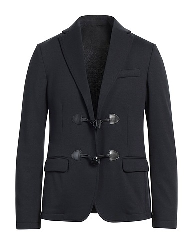 GREY DANIELE ALESSANDRINI Blazer Black 77% Polyester, 18% Viscose, 5% Elastane