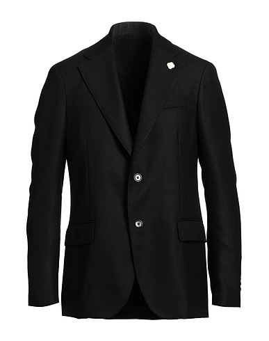 LARDINI テーラードジャケット ブラック ウール 100%