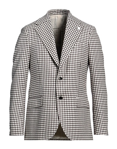 LARDINI Blazer Dark brown 100% Wool
