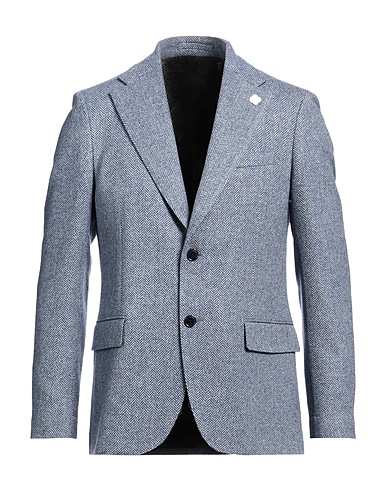LARDINI Blazer Celeste 100% Lana