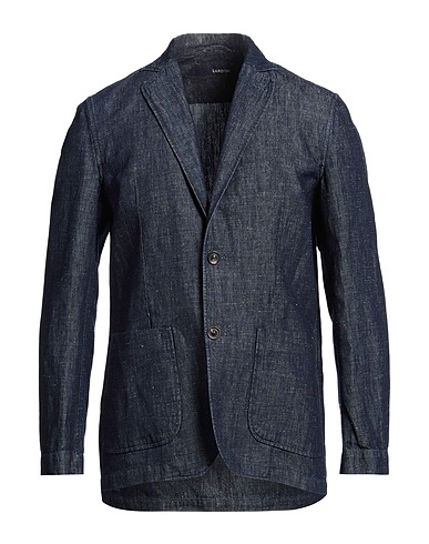 LARDINI 자켓 블루 60% 리넨, 40% 코튼