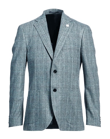 LARDINI Blazer Pastel blue 75% Wool, 25% Polyamide