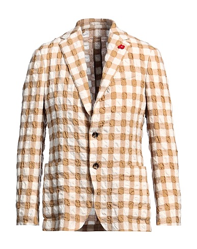 LARDINI Blazer Giallo ocra 60% Lana, 40% Viscosa