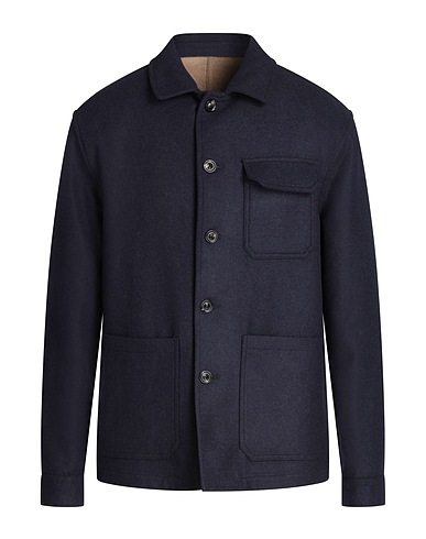 LARDINI Jacket Midnight blue 53% Wool, 32% Silk, 15% Cashmere