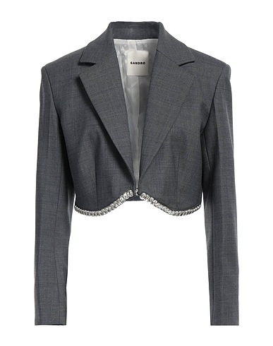 SANDRO Blazer Grey 54% Wool, 41% Polyester, 5% Elastane