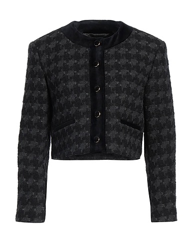 SANDRO Jacket Black 54% Cotton, 26% Polyester, 16% Acrylic, 2% Other Fibres, 2% Viscose