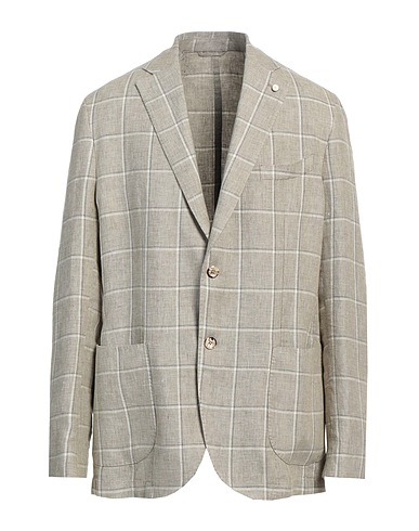 LUIGI BIANCHI Mantova Blazer Beige 100% Linen