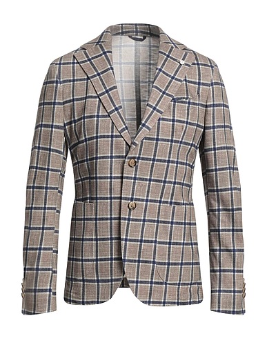 LUIGI BIANCHI Mantova Blazer Khaki 100% Cotton