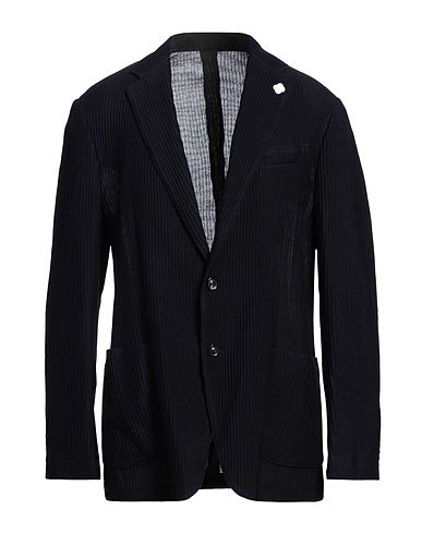 LARDINI Blazer Midnight blue 100% Cotton