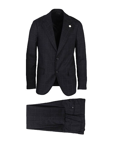 LARDINI Suits Black 100% Wool