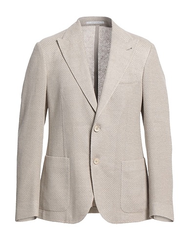 ELEVENTY Blazer Light grey 90% Linen, 10% Polyester