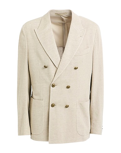 ELEVENTY Blazer Beige 100% Linen, Goat skin