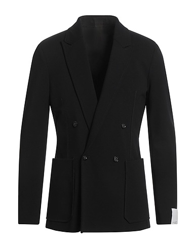 PAOLO PECORA Blazer Black 69% Viscose, 25% Polyamide, 6% Elastane