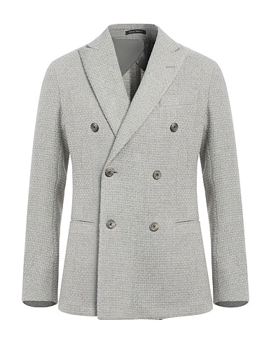 EMPORIO ARMANI Blazer Light grey 96% Wool, 4% Cashmere