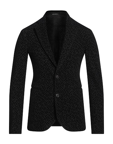 EMPORIO ARMANI Blazer Black 74% Viscose, 18% Polyamide, 8% Elastane