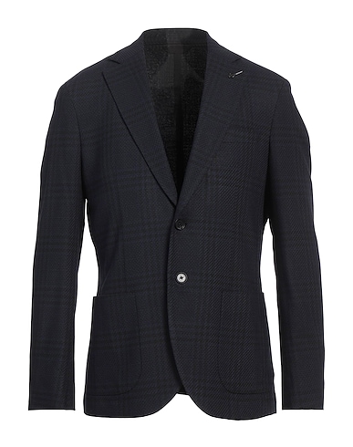 PAOLONI Blazer Midnight blue 43% Virgin Wool, 33% Viscose, 22% Polyester, 2% Elastane