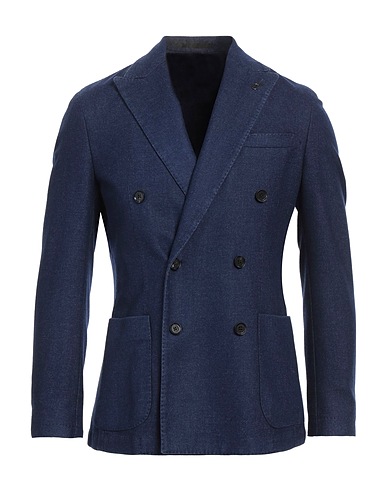 PAOLONI Blazer Navy blue 80% Virgin Wool, 20% Polyester
