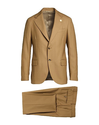 LARDINI Suits Camel 99% Wool, 1% Cotton