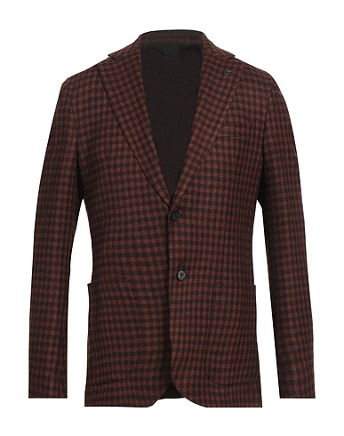 PAOLONI Blazer Brown 83% Virgin Wool, 8% Silk, 8% Linen, 1% Elastane