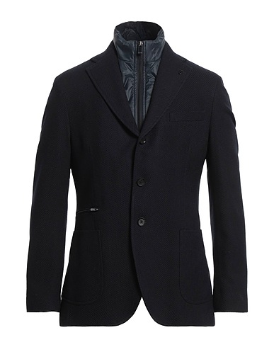 PAOLONI Blazer Midnight blue 55% Virgin Wool, 45% Paper, Polyamide