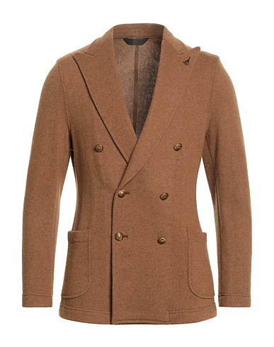 PAOLONI Blazer Camel 70% Wool, 30% Polyamide