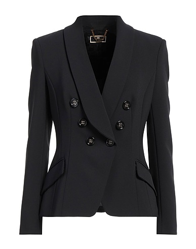 ELISABETTA FRANCHI Blazer ESSENTIALS Black 96% Polyester, 4% Elastane