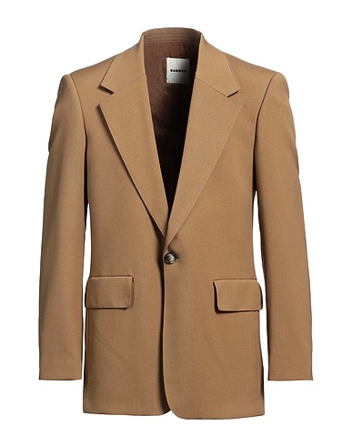 SANDRO Blazer Khaki 100% Wool, Polyester, Viscose