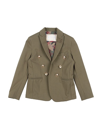 DANIELE ALESSANDRINI Blazer Verde militare 52% Cotone, 40% Poliammide, 8% Elastan