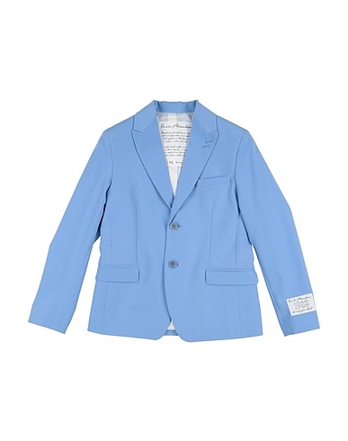 DANIELE ALESSANDRINI Blazer Light blue 37% Recycled polyester, 37% PES - Polyethersulfone, 20% Rayon, 6% Elastane