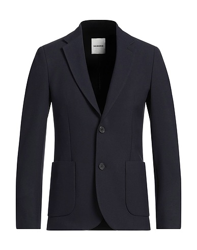 SANDRO Blazer Midnight blue 68% Polyester, 28% Viscose, 4% Elastane