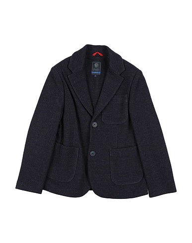 FAY Blazer Navy blue 49% Wool, 49% Cotton, 2% Polyamide, Polyester