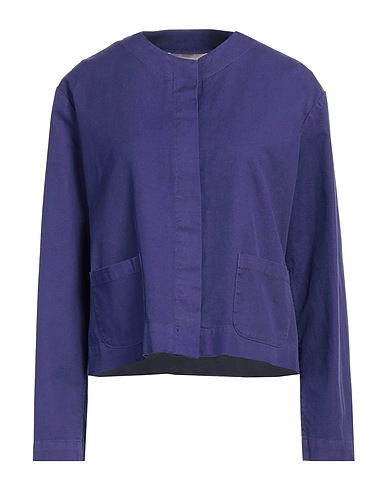 ALESSIA SANTI Jacket Purple 52% Linen, 46% Cotton, 2% Elastane