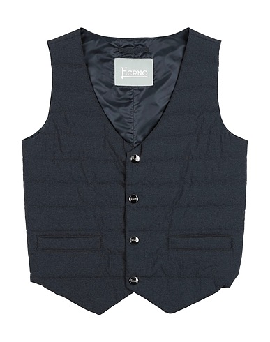 HERNO Waistcoat Navy blue 87% Polyamide, 10% Polyester, 3% Elastane
