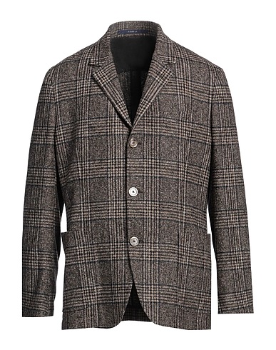 FEDELI Blazer Dark brown 39% Alpaca wool, 33% Cotton, 28% Polyester