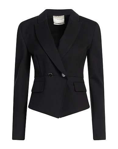 ANNA MOLINARI Blazer Black 70% Viscose, 25% Polyamide, 5% Elastane