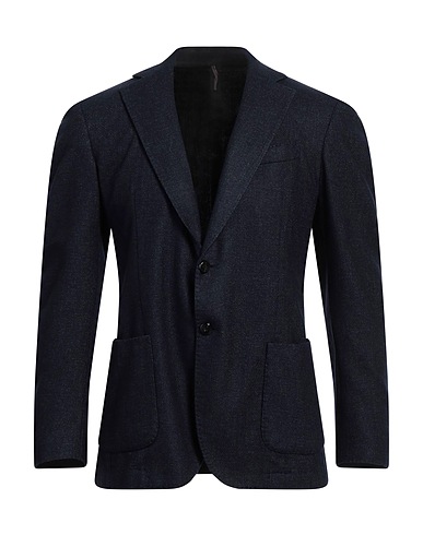 SANTANIELLO Blazer Midnight blue 75% Wool, 15% Polyamide, 10% Polyester