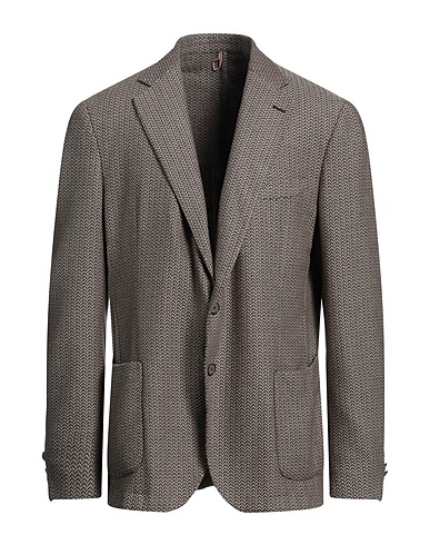 SANTANIELLO Blazer Khaki 52% Wool, 30% Cotton, 13% Polyamide, 5% Polyester