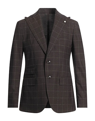 LUIGI BIANCHI Mantova Blazers Dunkelbraun 100% Wolle
