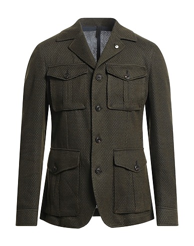 L.B.M. 1911 Blazer Military green 90% Linen, 10% Polyester