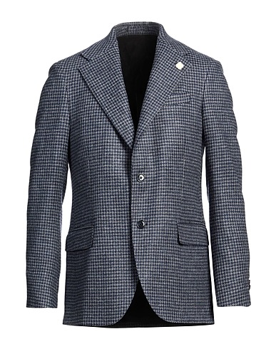 LARDINI Blazer Midnight blue 82% Wool, 15% Polyamide, 3% Elastane, Viscose